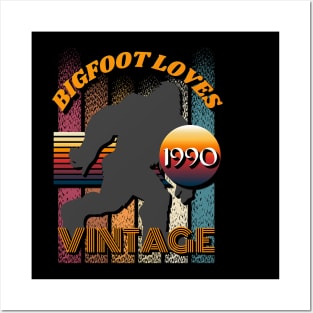 Bigfoot Loves Vintage 1990 Posters and Art